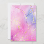 Rainbow Sparkle Glitter 4e Verjaardagsfeest Kaart (Achterkant)