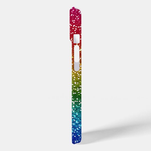 Rainbow Sparkle Glitter, gepersonaliseerd met naam Case-Mate iPhone Case (Achterkant / Links)