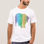 Rainbow Sparkle Glitter Kleurrijk Beer Dier T-shirt (Voorkant)
