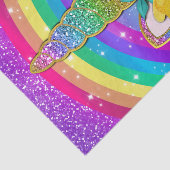 Rainbow Sparkle Glittery Unicorn Horn Face Tissuepapier (Detail)