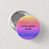 Rainbow Sparkle Gymnastiekzone Ronde Button 3,2 Cm (Voorkant /achterkant)