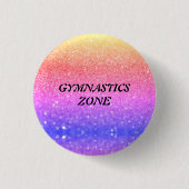 Rainbow Sparkle Gymnastiekzone Ronde Button 3,2 Cm (Voorkant)