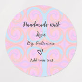 Rainbow sparkle handgemaakt met liefde voeg naamte labels (Design 1)