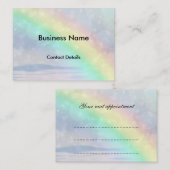 Rainbow Sparkle-kaart Afsprakenkaartje (Voorkant / Achterkant)