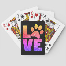 Rainbow Sparkle Love Paw Print