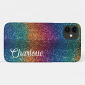Rainbow Sparkle Metallic Elegant gepersonaliseerd Case-Mate iPhone Case (Achterkant (horizontaal))