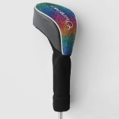 Rainbow Sparkle Metallic Elegant gepersonaliseerd Golfheadcover (Schuin)