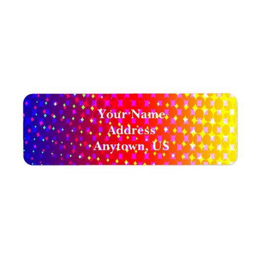 Rainbow Sparkle Pattern Etiket (Voorkant)