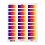 Rainbow Sparkle Pattern Etiket (Full Sheet)