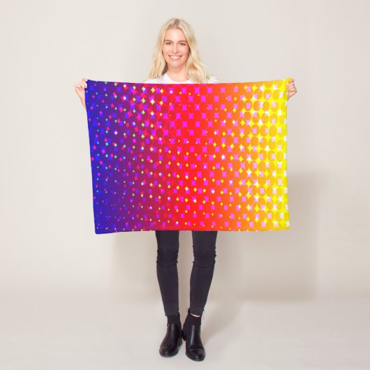 Rainbow Sparkle Pattern Fleece Deken (In situ)