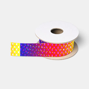 Rainbow Sparkle Pattern Satijnen Lint