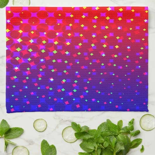 Rainbow Sparkle Pattern Theedoek (Gevouwen)