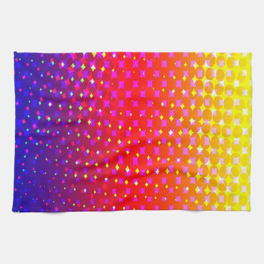 Rainbow Sparkle Pattern Theedoek (Horizontaal)