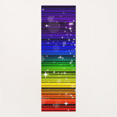 Rainbow Sparkle Pride Colorful Yoga Workout Mat (Voorkant)