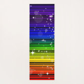 Rainbow Sparkle Pride Colorful Yoga Workout Mat (Achterkant)
