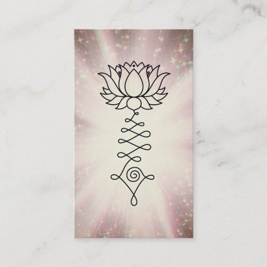*~* Rainbow Sparkle Reiki Healing Energy Lotus Visitekaartje (Voorkant)