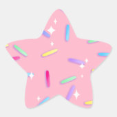 Rainbow Sparkle Star Sprinkles Stickers (Voorkant)