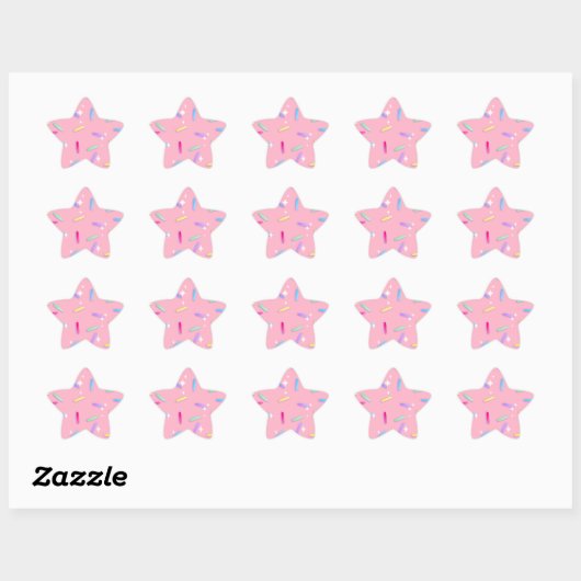 Rainbow Sparkle Star Sprinkles Stickers (Vel)