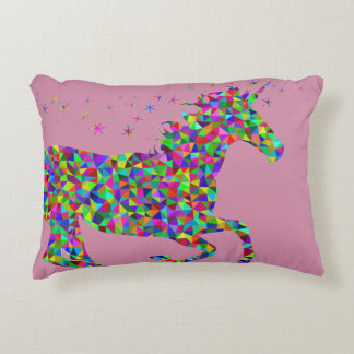 Rainbow Sparkle Unicorn Pillow Accent Kussen