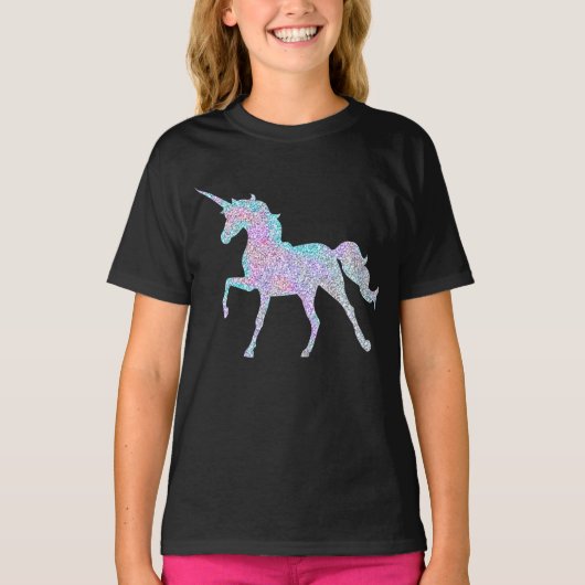 Rainbow Sparkle Unicorn T-shirt (Voorkant)
