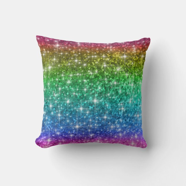 Rainbow Sparkles Cushion Kussen (Voorkant)