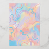 Rainbow Sparkles Folie Uitnodiging (Achterkant)