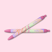 Rainbow Sparkles Monogram Naam Blauwe Inkt Pen