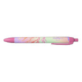 Rainbow Sparkles Monogram Naam Blauwe Inkt Pen (Bodem)