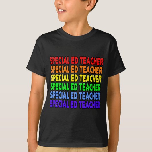 Rainbow Special Ed. onderwijzer T-shirt (Voorkant)