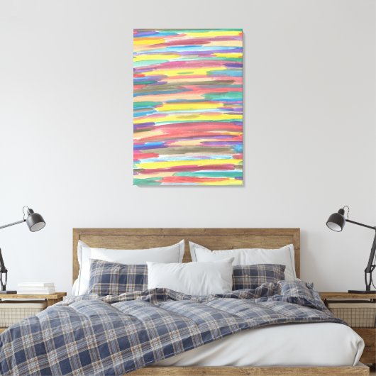 Rainbow Spectrum Art Abstracte Canvas Print (Insitu (Slaapkamer))