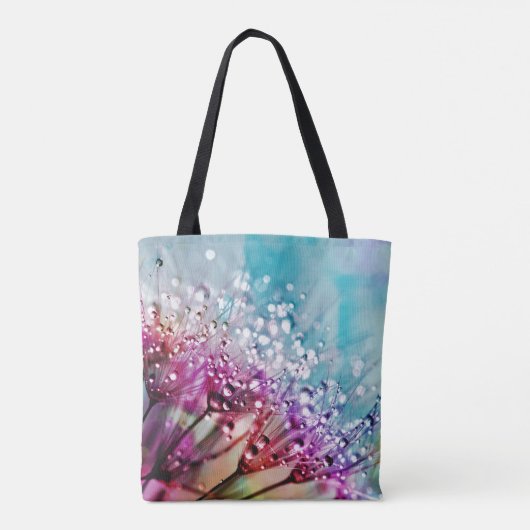 Rainbow Spectrum Flowers Tote Bag (Achterkant)