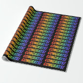 Rainbow Spectrum Gradiënt "CONGRATS!" Cadeaupapier (Uitgerold)