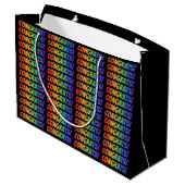 Rainbow Spectrum Gradiënt "CONGRATS!" Groot Cadeauzakje (Achterkant Gekanteld)