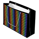 Rainbow Spectrum Gradiënt "CONGRATS!" Groot Cadeauzakje (Voorkant Gekanteld)
