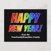 Rainbow Spectrum "HAPPY NEW YEAR" + Aangepaste naa Briefkaart (Voorkant)