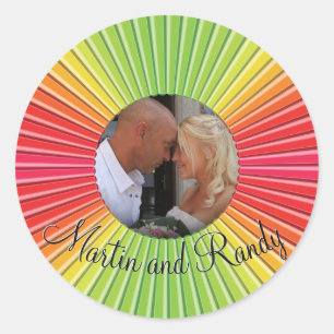 Rainbow Spectrum Loving Chique Stijl Ronde Sticker