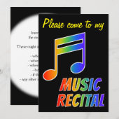 Rainbow Spectrum Music Notitie Uitnodiging (Voorkant / Achterkant)