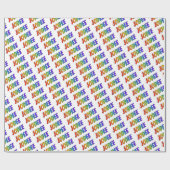 Rainbow Spectrum Pattern Voornaam "JODEE" Cadeaupapier (Vlak)