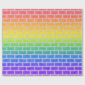 Rainbow Spectrum Pixelated 8-bit look Brick Wall Cadeaupapier (Vlak)