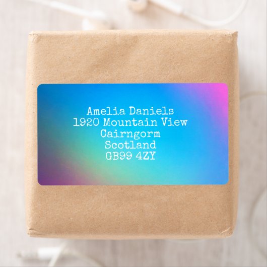 Rainbow Spectrum Return-verzendlabel Etiket (Insitu)