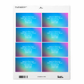 Rainbow Spectrum Return-verzendlabel Etiket (Full Sheet)