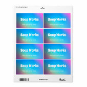 Rainbow Spectrum Small Business Label (Full Sheet)