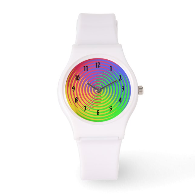 Rainbow Spectrum Spiral Watch Horloge (Voorkant)