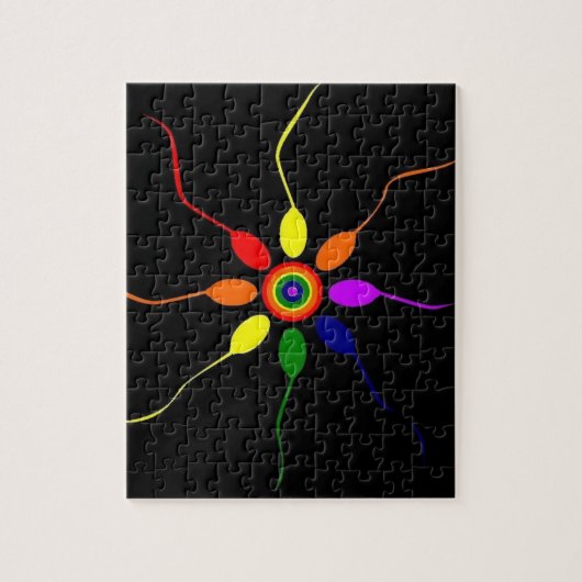 "Rainbow Sperm" Puzzle Legpuzzel (Verticaal)