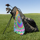 Rainbow Spider Web Golfhanddoek (Groen)
