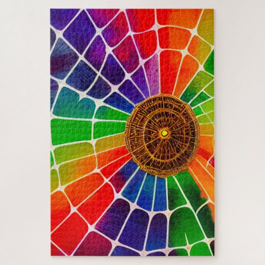 Rainbow Spider Web Legpuzzel (Verticaal)