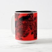 Rainbow Spider Web Mok collectie - Rood (Voorkant links)