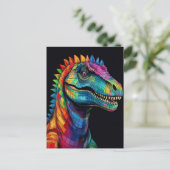 Rainbow Spikes-dinosaurus Briefkaart (Staand voorkant)