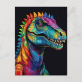 Rainbow Spikes-dinosaurus Briefkaart (Voorkant)