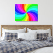 RAINBOW SPIRAAL CANVAS AFDRUK (Insitu (Slaapkamer))